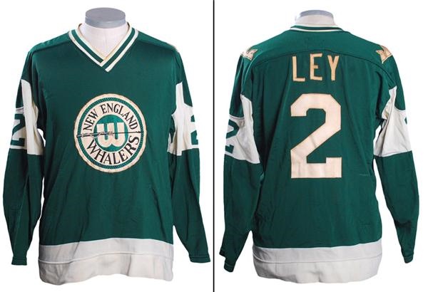 Hockey Equipment - 1972-73 Rick Ley New England Whalers WHA Game Worn Jersey