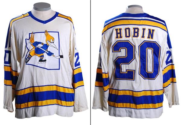 Hockey Equipment - 1975-76 Mike Hobin Phoenix Roadrunners WHA Game Worn Jersey
