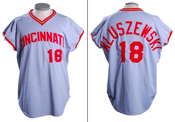 Baseball Equipment - 1975 Ted Kluszewski Game Worn Cincinnati Reds Jersey