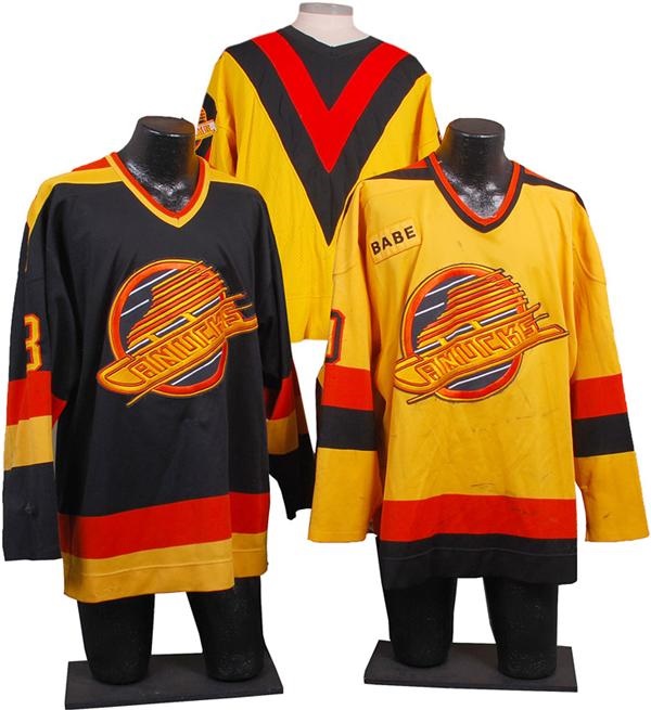Hockey Equipment - 1978-79 Curt Fraser, 1987-88 Greg Adams, & 1988-89 Brian 
Bradley Vancouver Canucks Game Worn Jerseys (3)