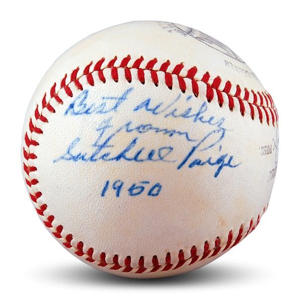 - 1950 Satchell Paige Single Signed Baseball