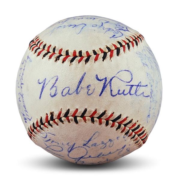 - 1928 New York Yankee Team Signed Baseball
