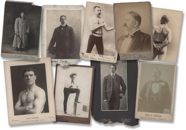 - Nice Collection of Early Boxing Cabinet Cards and Photographs (9)