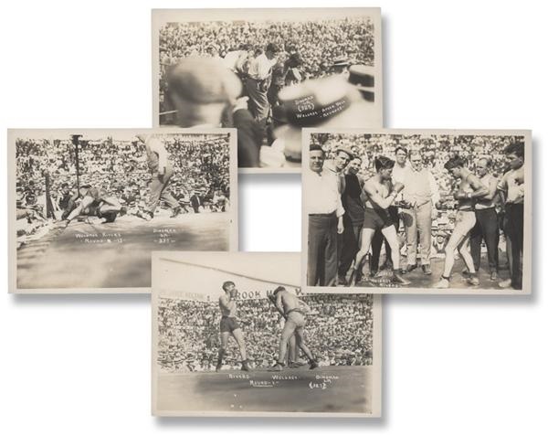 Collection of Original Ad Wolgast vs. Joe Rivers Fight Photographs (16)