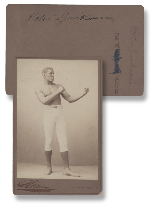Peter Jackson Signed Boxing Cabinet Card