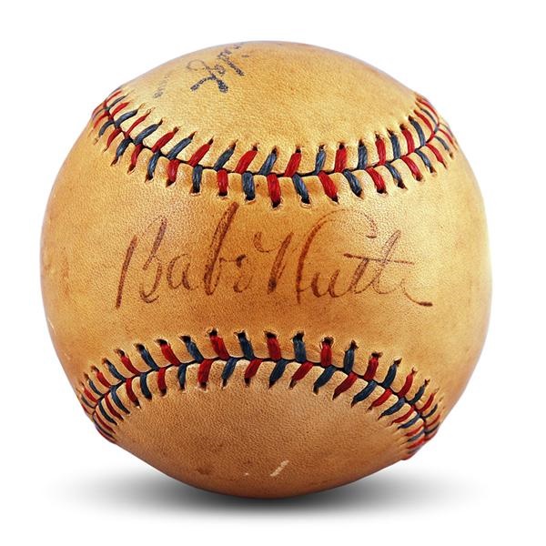 1933 Babe Ruth Single Signed Baseball