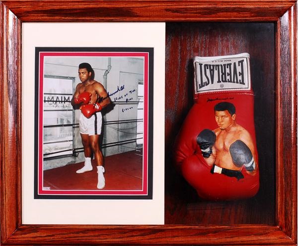 - Muhammad Ali Signed Hand Painted Boxing Glove