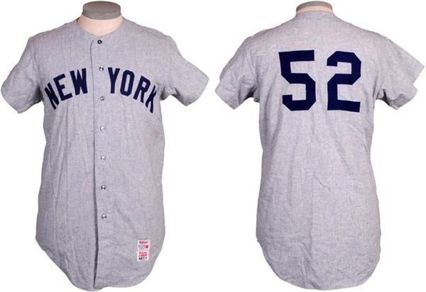 1968 Joe Verbanic Game Used New York Yankee Baseball Road Jersey