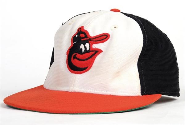 - 1985 Cal Ripken Game Used & Signed Orioles Hat