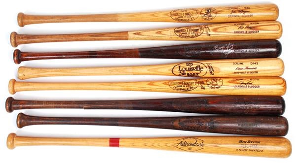 - Collection of (8) Big Red Machine Game Used Baseball Bats Including Rose, Bench and Morgan