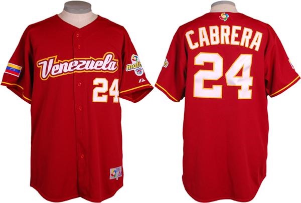 - Miguel Cabera World Baseball Classic Game Used Team Venezuela Baseball Jersey