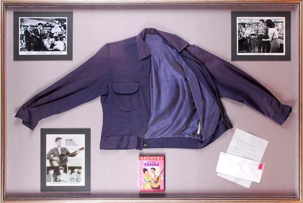 Rock And Pop Culture - Elvis Presley Signed Jacket Worn in the Film Kid Creole and Display