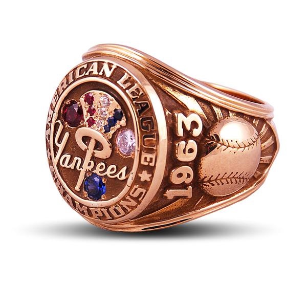 NY Yankees, Giants & Mets - 1963 New York Yankees American League Championship Ring