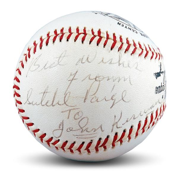 Baseball Autographs - Satchell Paige Single Signed Baseball