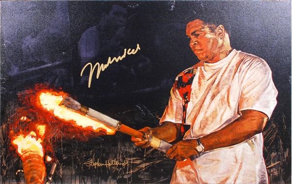 Sports Fine Art - Muhammad Ali Signed Giclee by Stephen Holland