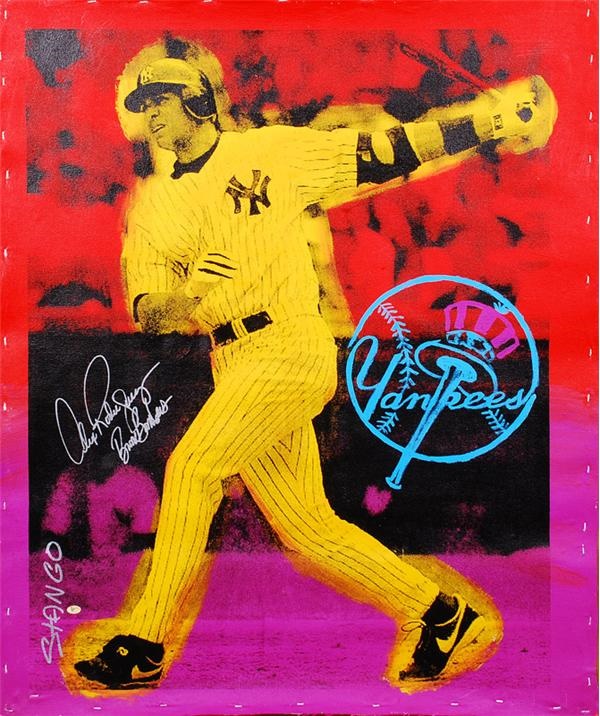 Sports Fine Art - Alex Rodriguez Signed Stango Original Painting