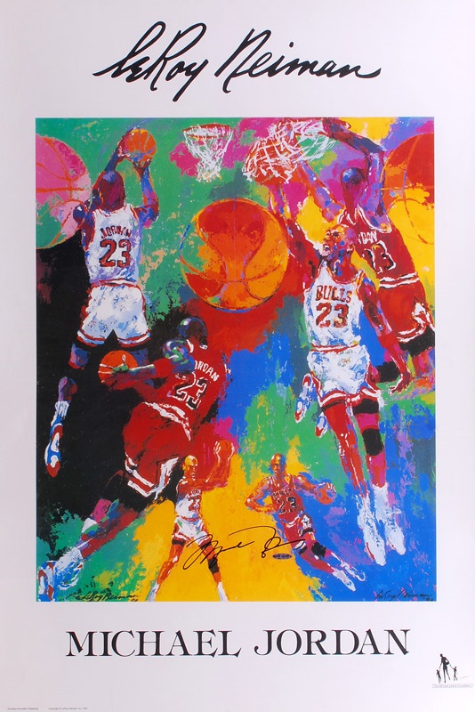 Sports Fine Art - Michael Jordan Signed Leroy Neiman Lithograph