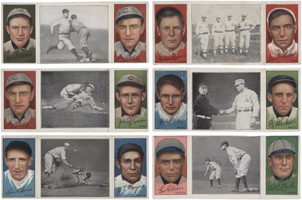 Baseball and Trading Cards - T202 Hassan Triple Fold Baseball Tobacco Cards (6)