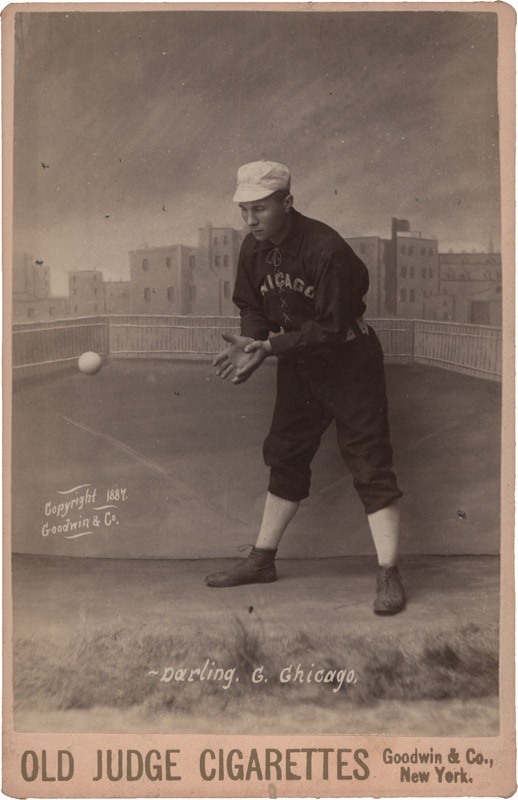 - 1888 N173 Old Judge Baseball Cabinet Card Dell Darling EX-MT