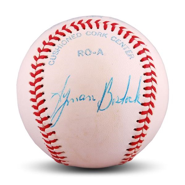 Baseball Autographs - Rare Lyman Bostock Single Signed Baseball