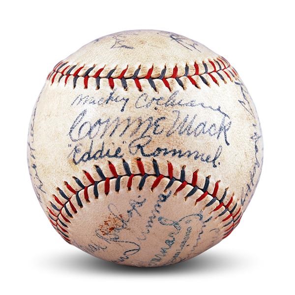 1930 World Champions Philadelphia Athletics Team Signed Baseball
