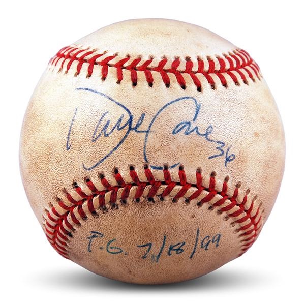 Ernie Davis - David Cone Perfect Game Used Baseball w/LOA
