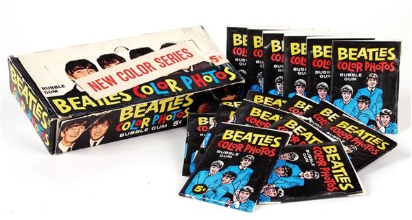 - 1964 The Beatles Color Series Wax Box with Unopened Packs (18)