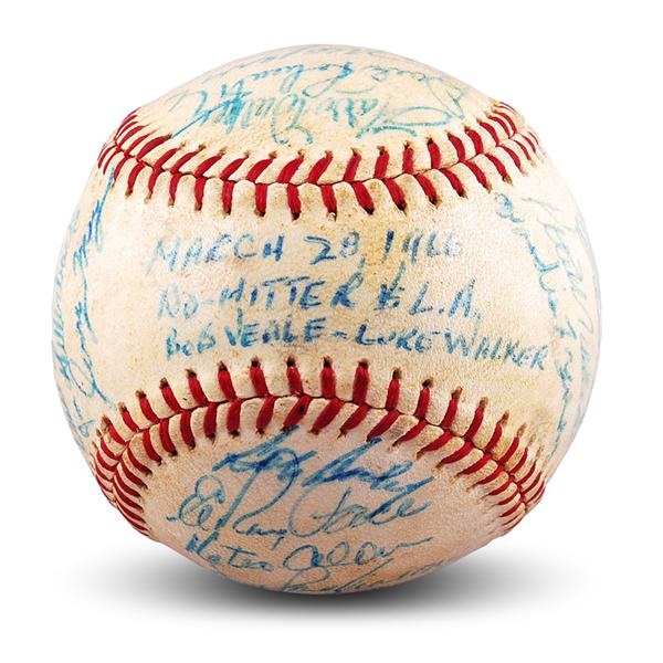 1966 Pittsburgh Pirates No Hitter Team Signed Baseball