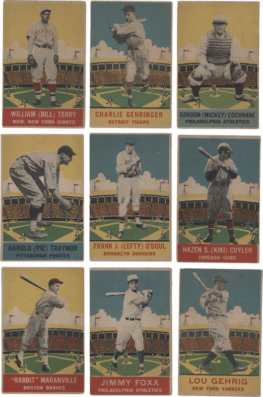 - 1933 Delong Baseball Complete Set (24)