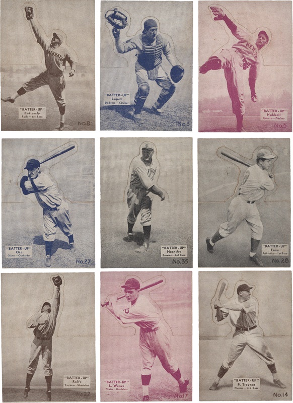 1934-36 Batter Up Baseball Collection of Low Number Cards (69 different)
