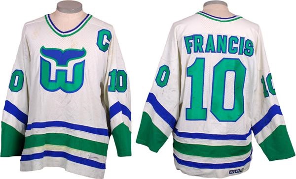 Hockey Equipment - 1985-86 Ron Francis Hartford Whalers Game Worn Jersey