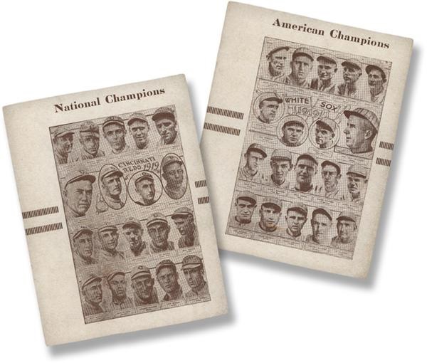 Ernie Davis - 1919 Chicago White Sox and Cincinnati Reds Postcard Proofs (2)