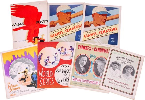 Ernie Davis - Collection of World Series Programs 1925-1937 (7)