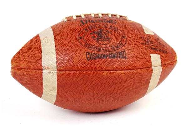 - August 6, 1960 LA Chargers First Game Ever Game Used Football