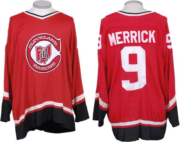 Hockey Equipment - 1977-78 Wayne Merrick Cleveland Barons Game Worn Jersey