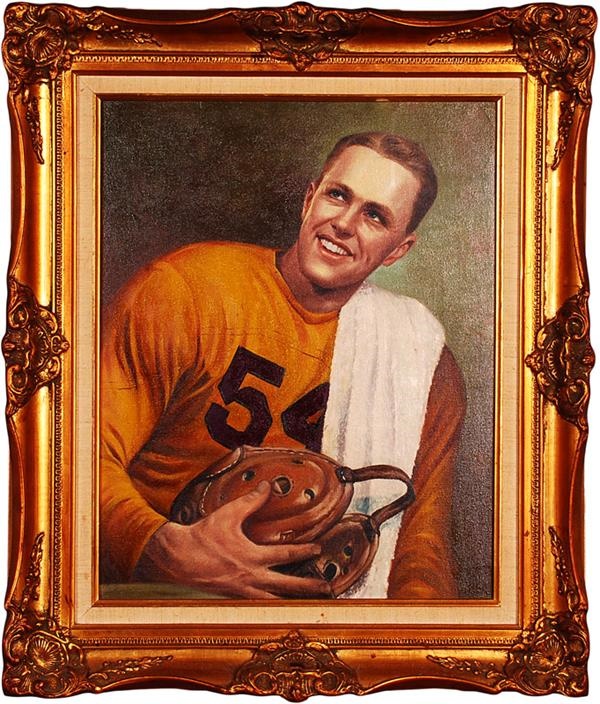 Football - Original Bruce Smith Heisman Trophy Winner Oil Painting