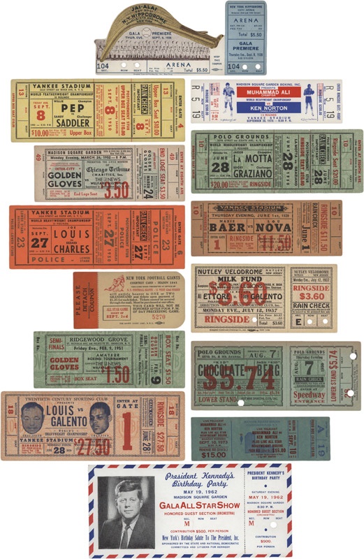 High Quality Vintage Ticket Collection with Kennedy' s Birthday, Louis vs Galento Boxing and More(20)