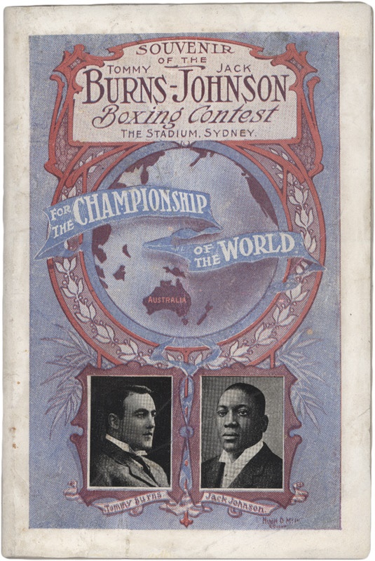 1908 Jack Johnson vs. Tommy Burns Official Program