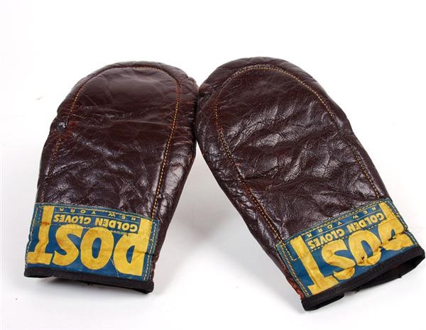 Muhammad Ali - Cassius Clay Training Bag Gloves Used as an Amateur For the Golden Gloves Tournament