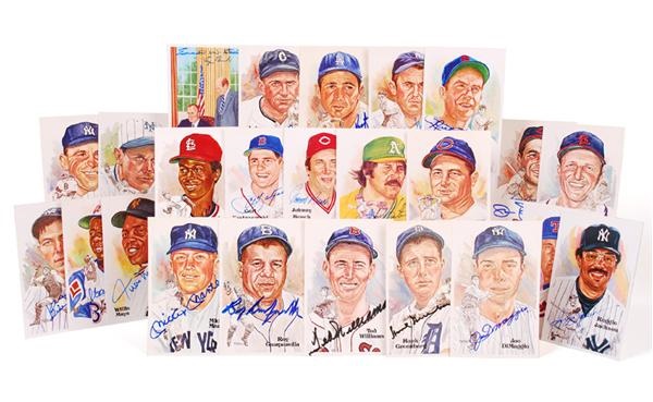 - Perez-Steele Base Ball Hall of Fame Post Card Set 
With (97) Signed