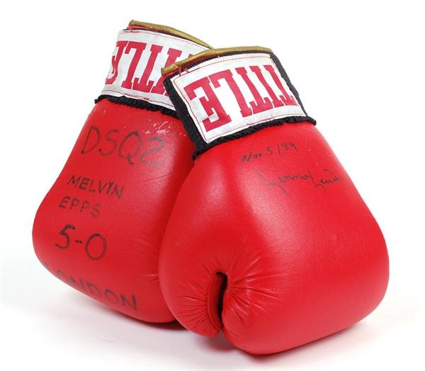 Muhammad Ali & Boxing - Lennox Lewis Fight Worn Gloves (5th Pro Fight)