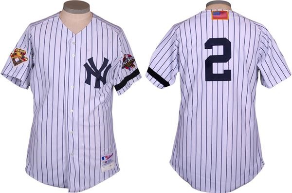 - 2001 Derek Jeter Game Issued New York Yankees Jersey