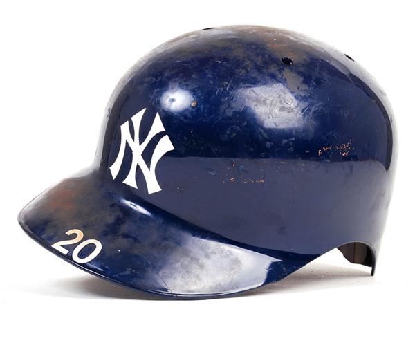 NY Yankees, Giants & Mets - Jorge Posada Game Used Yankees Batting Helmet