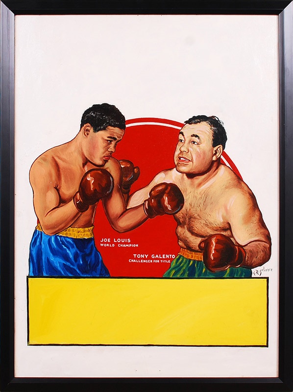Muhammad Ali & Boxing - Joe Louis and Tony Galento Ring Magazine Original Cover Artwork