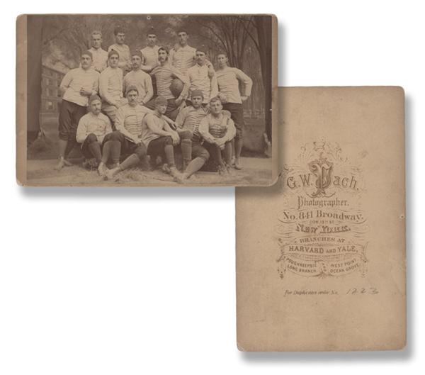 Amazing Yale Football Team Cabinet Card with Walter Camp (1879)