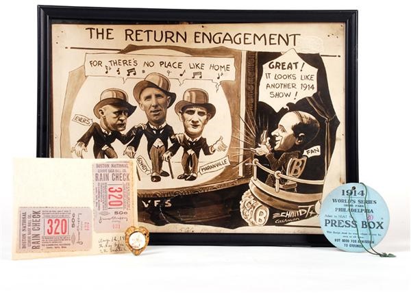 - 1914 Boston Braves Baseball Memorabilia (5)