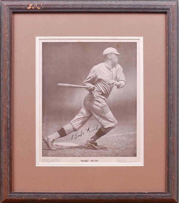 Baseball Autographs - Babe Ruth Signed Photo as a Member of the Boston Red Sox