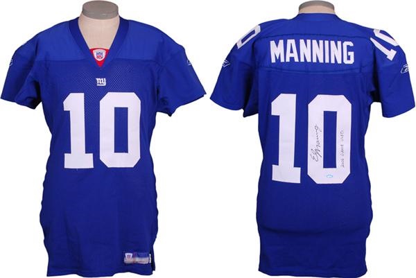 Steiner Authentic - 2006 Eli Manning New York Giants Autographed and Inscribed Game Used Jersey & Autographed LOA.