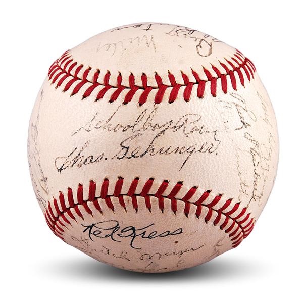 Baseball Autographs - 1940 Detroit Tigers American League Champions Team Signed Baseball
