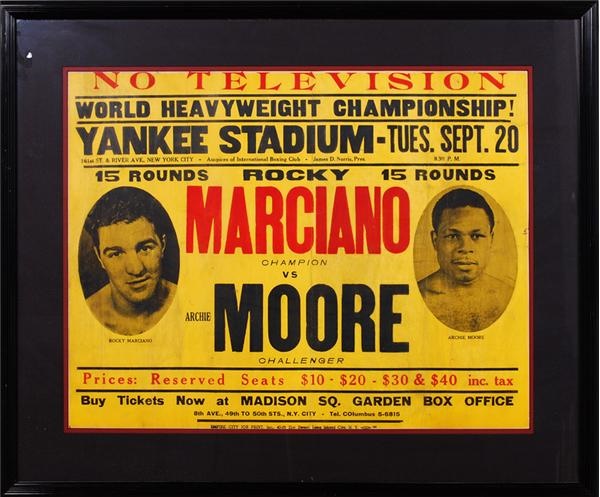 Muhammad Ali & Boxing - 1955 Rocky Marciano vs. Archie Moore On-Site Fight Poster-Marciano's Last Fight
